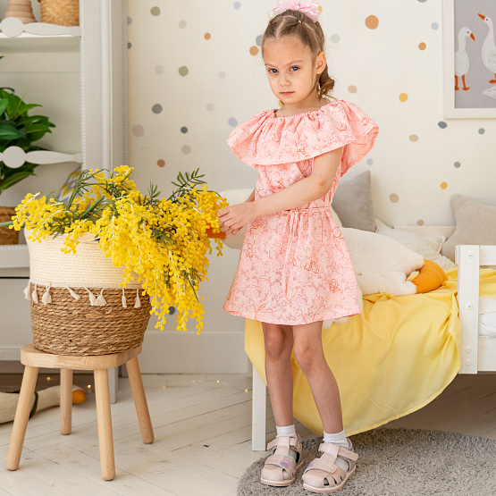 Платье с пояском "Батист" арт. Б-54