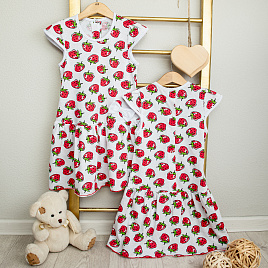 Платье "Иришка" Б-53 клубничка