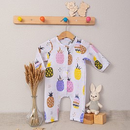 М-512 Комбинезон-слип из муслина, " Ананасы"