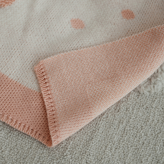 ПВ-37 Плед вязаный "Зайка", пудра