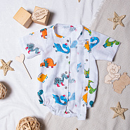 Боди детское муслин набивной арт.Д-33