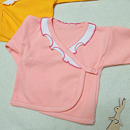 Рубашка-распашонка с оборкой арт.Р-142, жёлтый