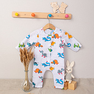 М-512 Комбинезон-слип из муслина, "Дино"