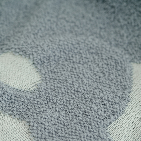 Пв-37, плед вязаный "зайка" серый, полушерсть