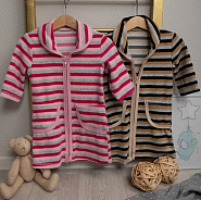 Б-08 Халат велюровый на молнии для девочки