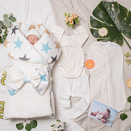 Летний комплект на выписку "Orion" арт.100 голубой