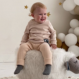 Т-106 Штаны вязаные, бежевые