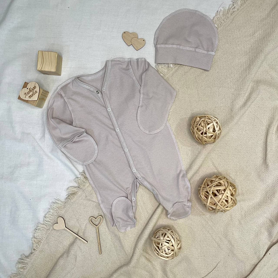 Комбинезон хлопковый с шапочкой арт.М-501