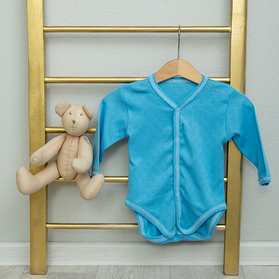 Боди с длинным рукавом, ажурный арт.Д-10