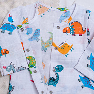 М-512 Комбинезон-слип из муслина, "Дино"