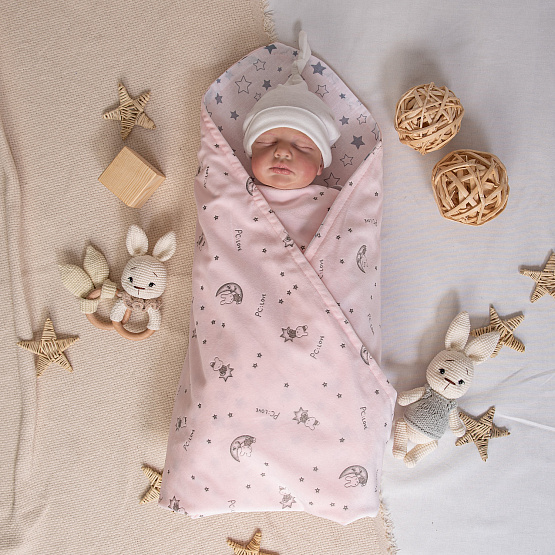 Плед детский "Звездный" арт.0873 розовый