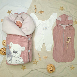 Комплект на выписку "Папина радость" розовый арт.432