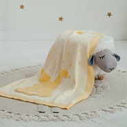 ПВ-39 Плед вязаный «Зая». Желтый