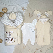 Комплект на выписку «Зайка на облаке» арт. 411