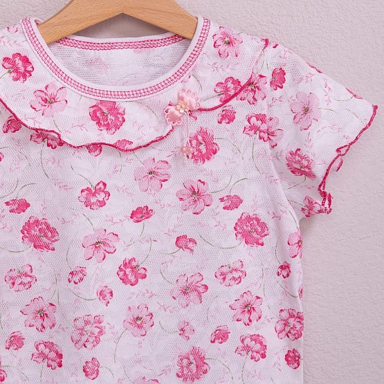 Футболка для девочки ажурная, цветная арт.Ф-108