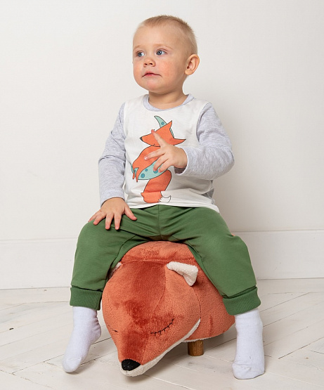 Брюки-джоггеры из футера двунитки арт. Т-103, зелёный