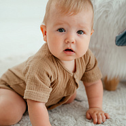 Д-38 Боди муслин, на кнопках, шоколад