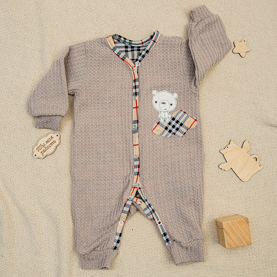 Комбинезон с клетчатой подкладкой арт. М-475