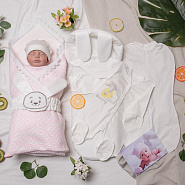 Летний комплект на выписку «Sweet Rabbit» №103 розовый