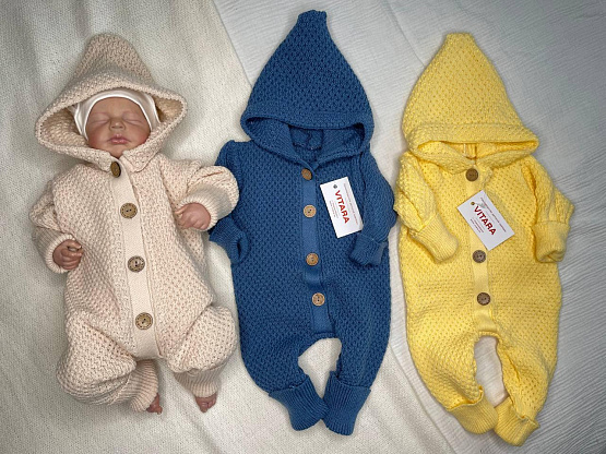 М-524 Вязаный комбинезон "Гномик" . Бежевый