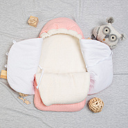 №11-156 Конверт прогулочный на пуговицах, персик