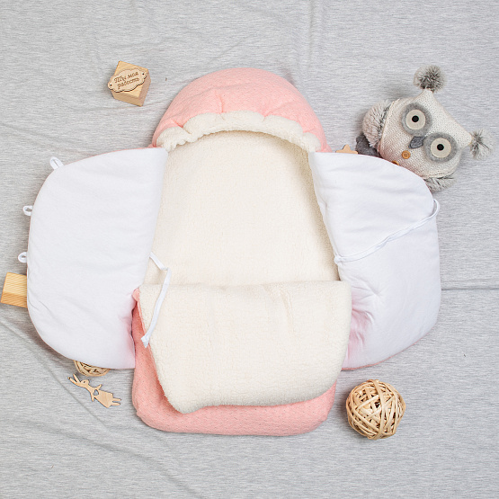 №11-156 Конверт прогулочный на пуговицах, персик