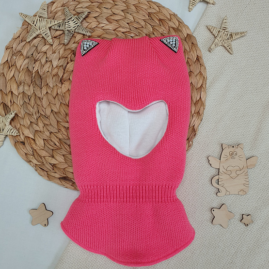 Шапка-шлем дет. "Ушки", для девочки 2-5 лет арт.Б-291