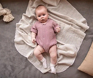 Д-38 Боди муслин, на кнопках, пудра