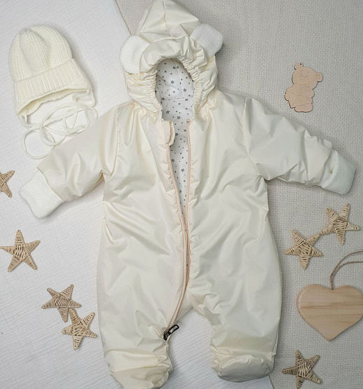 Конверт прогулочный «Зефирка» арт.11-178 молочный