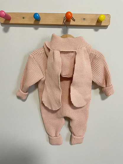 Арт. М-525 Комбинезон "Ушки", пудра