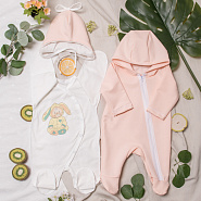 408 Комплект на выписку "Мамина радость, персик, деми