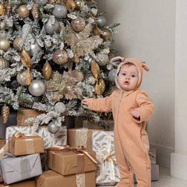 М-517 Комбинезон детский "Ушастик" персик 