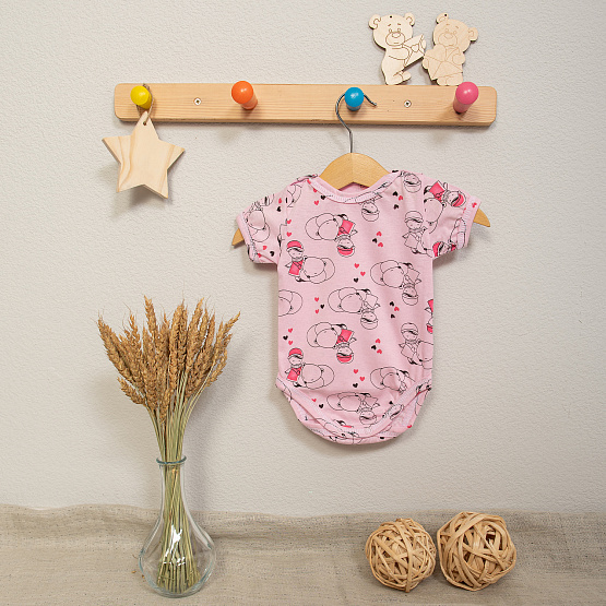 №Д-13 Боди детское с коротким рукавом на 4-кнопках