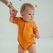 Д-38 Боди муслин, на кнопках, горчица