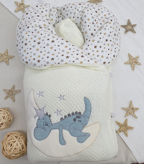 Арт 457 Комплект на выписку "Дино на луне" зима, деми