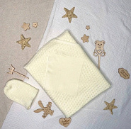 ПВ-35 Плед детский "Пчелка" с кармашком и шапочкой