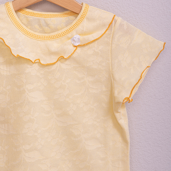 Футболка для девочки ажурная, цветная арт.Ф-108