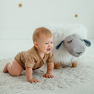 Д-38 Боди муслин, на кнопках, шоколад