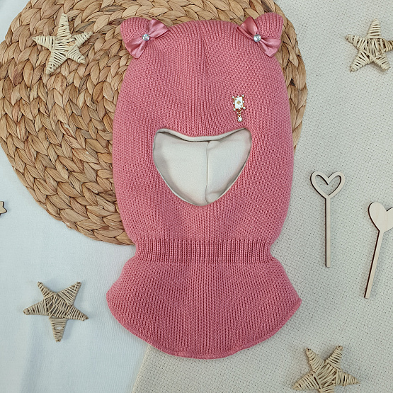 Шапка-шлем дет. "Ушки", для девочки 2-5 лет арт.Б-290