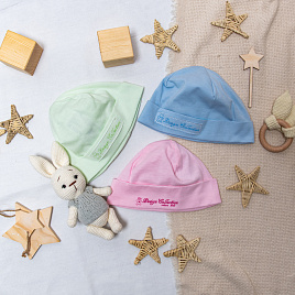 Б-218 Шапочка детская с отворотом с принтом