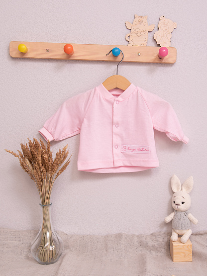 Ф-57 Кофточка детская для девочек, дл.рукав, кулирка пенье, розовый