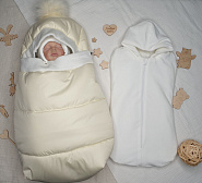 Конверт прогулочный «Дутик» арт.11-170 молочный