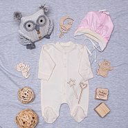 Комплект на выписку Snow Flakes №235 розовый