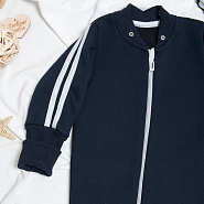 Комбинезон "Вырастайка" из футера с начёсом, арт.М-516, тёмно-синий