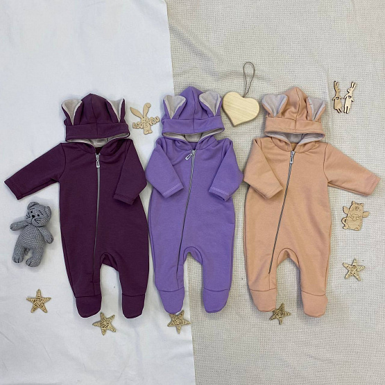 М-517 Комбинезон детский "Ушастик" персик