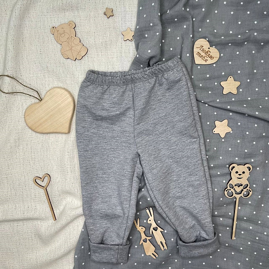 Брюки-джоггеры из футера двунитки арт. Т-103, коричневый