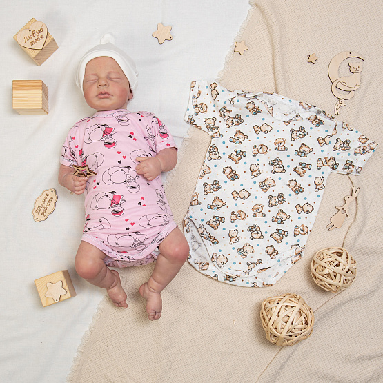 №Д-13 Боди детское с коротким рукавом на 4-кнопках