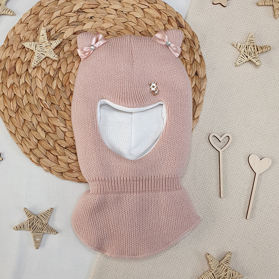 Шапка-шлем дет. "Ушки", для девочки 2-5 лет арт.Б-290