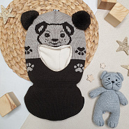 № Б-287 Шапка-шлем дет. "Лапки", для мальчика 2-5 лет