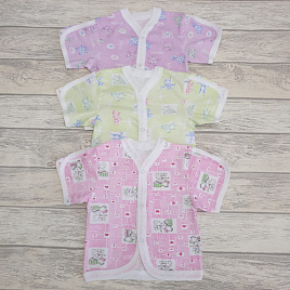  Р-144 Кофточка детская с коротким рукавом, кулирка 